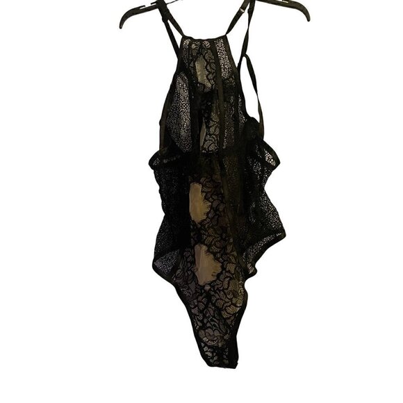 Oh La La Cherie Black Sheer Lace Bodysuit with Lace Overall Clasp closure Size 2 - Picture 6 of 12